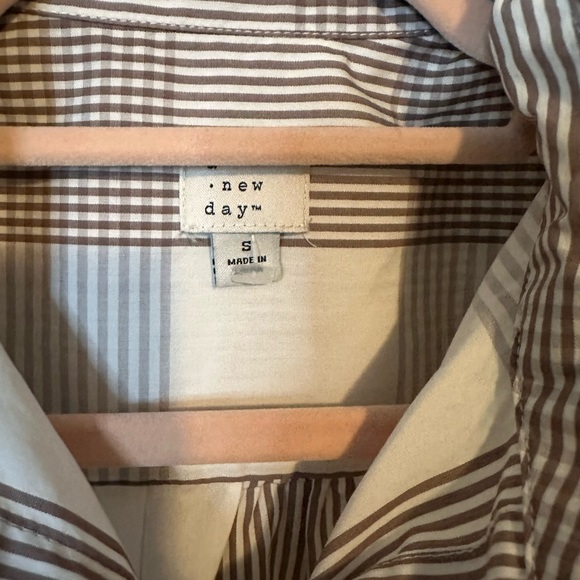 A new day Tie-Waist Shirt Dress in Neutral Stripe - Picture 8 of 12